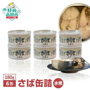 無添加 さば缶詰 水煮 180g×6缶 サバ サバ缶 缶詰 長期保存 備蓄 防災グッズ 料理 高評価