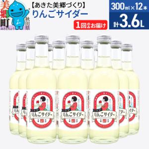 ふるさと納税 美郷町 ニテコりんごサイダー 300ml×12本セット あきた美郷づくり|01_amd...