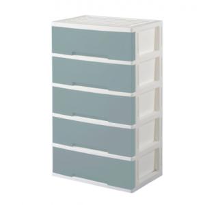 ふるさと納税 三条市 NEWLIFE ワイドチェスト収納5段 ミントブルー 収納ケース 衣装ケース 【016S063】