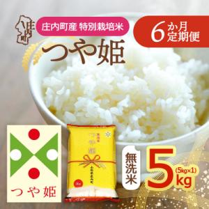 【定期便】<令和8年産>つや姫 無洗米 5kg×1袋×6ヶ月 毎月 5kg【10月下旬発送】