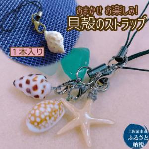 ふるさと納税 土佐清水市 おまかせ 貝殻のストラップ 1本 お楽しみ ハンドメイド 1000円ポッキリ 可愛い【R01347】