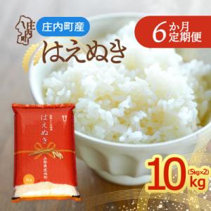 【定期便】<令和8年産>はえぬき 5kg×2袋×6ヶ月 毎月 10kg【10月中旬発送】