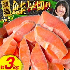 訳あり 鮭 【厚切り】 減塩 塩銀鮭 切身 総重量 3kg [20565553] サーモン