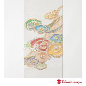 ふるさと納税 京都市 【龍村美術織物】龍村錦帯 袋帯 瑞雲麗峰錦 白×銀杢【高島屋選定品】