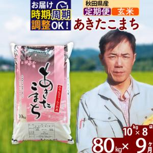 ふるさと納税 北秋田市 令和7年産《定期便9ヶ月》秋田県産あきたこまち80kg【玄米】|msrf-21509