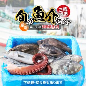 【3ヶ月定期便】厳選 三陸海の恵み詰め合わせ 4～5人用 下処理済 旬 魚 鮮魚 新鮮 天然 刺身