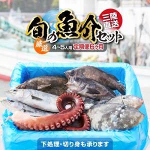 【6ヶ月定期便】厳選 三陸海の恵み詰め合わせ 4～5人用 下処理済 旬 魚 鮮魚 新鮮 天然 刺身