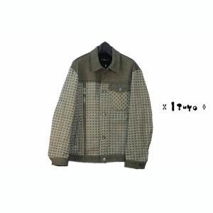 ふるさと納税 石垣市 みんさー織 総手織りブルゾン(楕円ヒチガーラ グレイッシュ)Lサイズ AZ-60-1