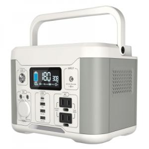 多摩電子工業株式会社・ポータブル電源大容量リチウムイオンバッテリー　ホワイトとグレーのツートンカラー
