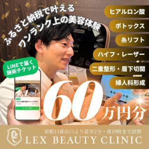 ふるさと納税 名古屋市 美容医療　LEX BEAUTY CLINIC　名古屋　栄　施術チケット60万円分