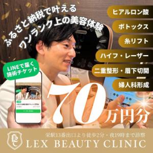 ふるさと納税 名古屋市 美容医療　LEX BEAUTY CLINIC　名古屋　栄　施術チケット70万円分
