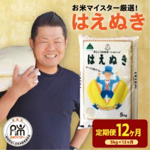 【先行予約】12ヶ月定期便 令和8年産 はえぬき 5kg × 12回 計60kg