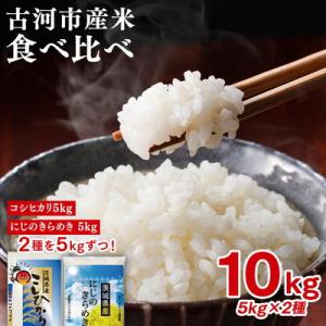 ふるさと納税 古河市 令和7年産 古河のお米食べ比べセット(コシヒカリ・にじのきらめき)計10kg _DP05