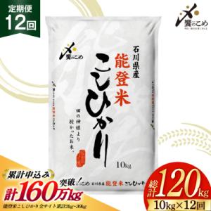 【さとふる限定】 米 定期便 能登米 こしひかり 10kg 12回 総計120kg 38601406