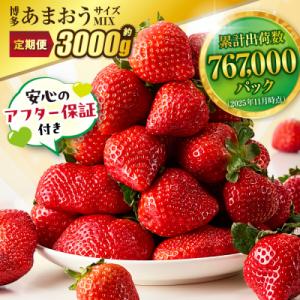 【3回連続お届け】アフター保証 大人気のあまおう 約250g×4P 【JAほたるの里】_HB0032