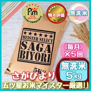 ふるさと納税 伊万里市 【毎月定期便】13年連続!特A評価【無洗米】さがびより5kg《マイスターセレ...