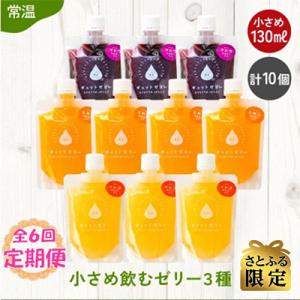 ふるさと納税 美浜町 【毎月定期便】【さとふる限定】小さめ飲むゼリー(10個入り)全6回｜さとふる