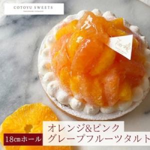ふるさと納税 平戸市 【毎月定期便】オレンジ&ピンクグレープフルーツチーズタルト1ホール(18cm)全12回