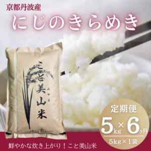 ふるさと納税 南丹市 【毎月定期便】にじのきらめき 精米 5kg(5kg×1袋)美山町産 こと美山米全6回