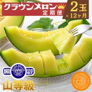 ふるさと納税 浜松市 【発送月固定定期便】クラウンメロン1.3kg2個(山等級)全12回