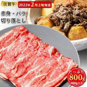 ふるさと納税 嬉野市 【2022年2月上旬発送】【佐賀牛】赤身・バラ切り落とし800g(400g×2)　