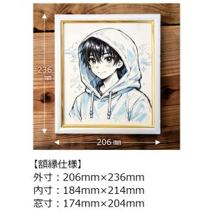 小色紙フレーム 182×212mm 金ライン ...の詳細画像3