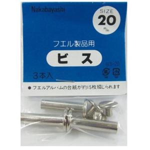 ビス 20mm 3本入り BS-20 ナカバヤシ ゆうパケット便 ポイント消化 送料無料