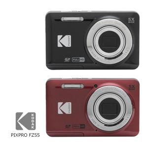 コンパクトデジタルカメラ 充電式 PIXPRO FZ55 ブラック レッド Kodak 送料無料｜y-sharaku