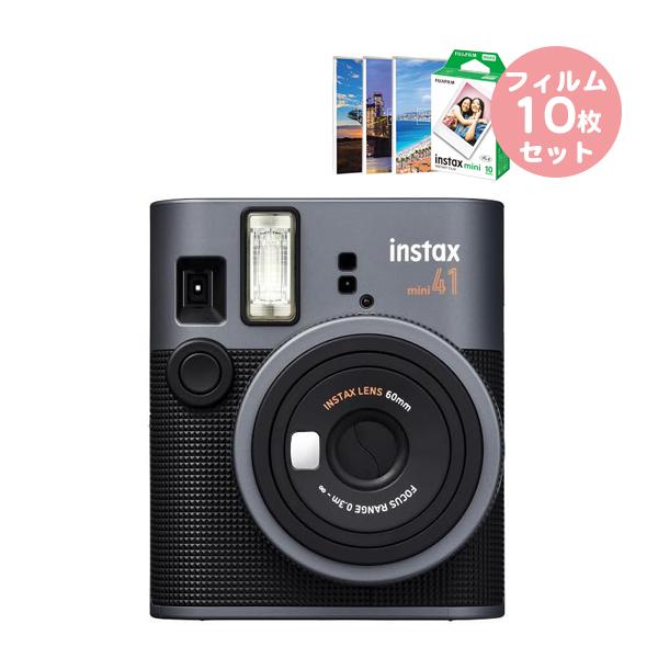 チェキ instax mini 41 本体＆フイルム10枚＆プチカードファイル1冊セット 富士フイル...