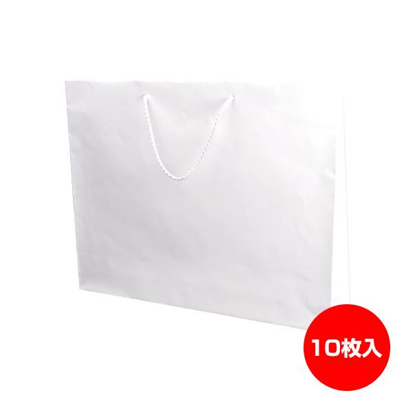 葬儀用 手提げ袋 白 499×409×80mm 10枚入 万丈