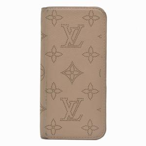 本物 LV LOUIS VUITTON ルイヴィトン M61890 フォリオ マヒナ レザー iPhone7 iPhone6 iPhone6s 手帳型  iPhoneカバー iPhoneケース ガレ 中古