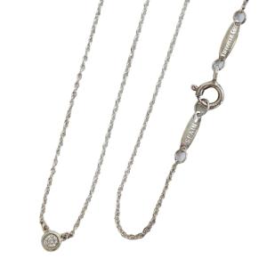 本物 ティファニー TIFFANY &Co. バイザヤード ダイヤモンド 1P 925 ネックレス ペンダント Silver シルバー｜y-shopping-hirakoba