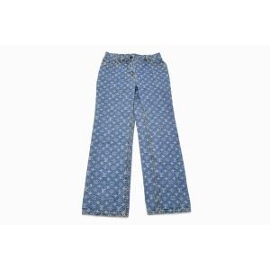 本物 LV LOUIS VUITTON ルイヴィトン モノグラム デニム パンツ