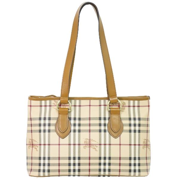 本物 バーバリー BURBERRY ノバチェック チェック ショルダーバッグ トートバッグ PVC ...