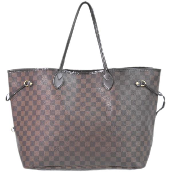 本物 ルイヴィトン LOUIS VUITTON LV 旧型 ネヴァーフル GM ダミエ エベヌ トー...