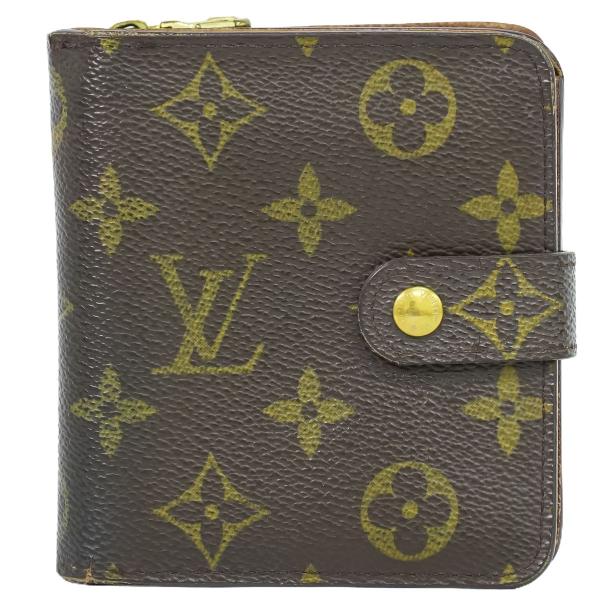 本物 ルイヴィトン LOUIS VUITTON LV コンパクトジップ モノグラム 折財布 コンパク...