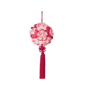 手芸キット ツマミッコで作る つまみ細工 花てまり(ピンク)　LH-377
