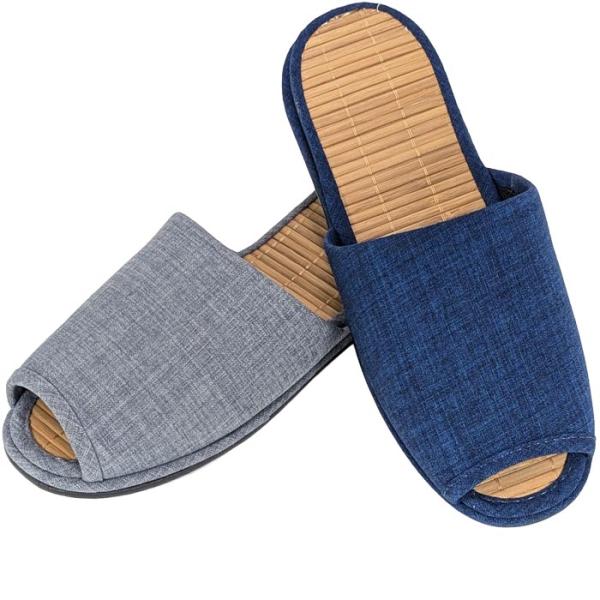 竹 中敷き スリッパ Lサイズ 吊込み 無地 ネイビー グレー 少し大きめサイズ 竹中 バンブー ポ...