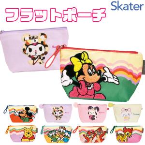 ＼10％OFF★／ SKATER フラットポーチ ポーチ ミニ かわいい 小物入れ ディズニー ミッキー ミニー くまのプーさん バンビ チップ＆デール｜y-sir