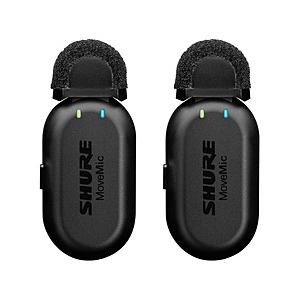 SHURE(シュア) クリップオン・ワイヤレスマイクロホン＜2本入 / 充電ケース付き＞ MoveM...
