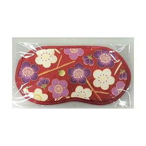 宇仁繊維ファッション アイマスク（モダン梅 赤）