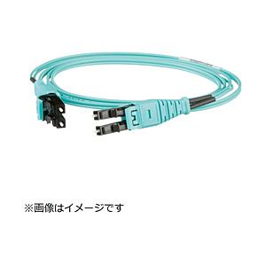 パンドウイット　プッシュブル式ＬＣデュプレックス光ファイバーパッチコード　ライザー　ＯＭ３　１ｍ　１...
