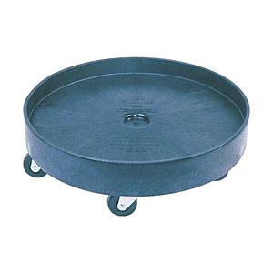 ニューウェルラバーメイド社 ラウンドブルートコンテナ用ドーリー ドラム式  ブラック 2650