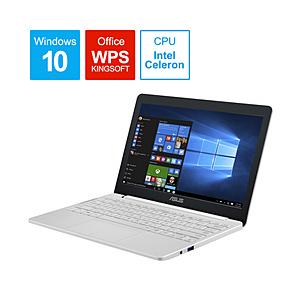 ASUS E203MA-4000W 11.6型モバイルノートパソコン Celeron メモリ4GB eMMC64GB Windows10 パールホワイト