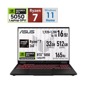 FA608UH-R7R5050 ゲーミングノートパソコン TUF Gaming A16(RTX 50...