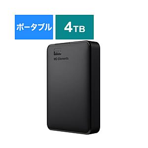 Western Digital WDBU6Y0040BBK-JESE 外付けHDD USB-A接続 WD Elements Portable  ［ポータブル型 /4TB］