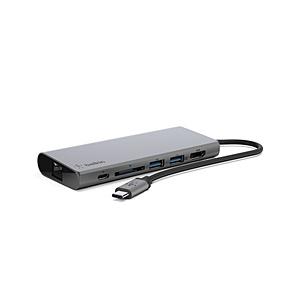 BELKIN F4U092BTSGY USB-C マルチメディアハブ（60W、4K対応）