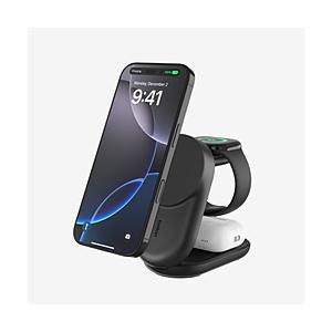 BELKIN UltraCharge Qi2 25W 3-in-1 折りたたみ式マグネット充電器 ラ...