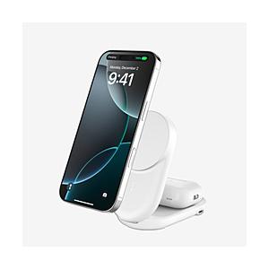 BELKIN UltraCharge Qi2 25W 2-in-1 折りたたみ式マグネット充電器 ラ...