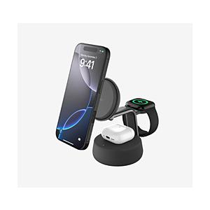 BELKIN UltraCharge Pro Qi2 25W 3-in-1マグネット式充電ドック チ...